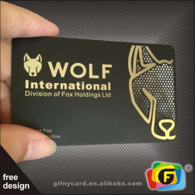 China supplier high quality black metal stainless steel business cards