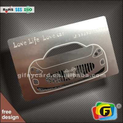 China supplier high quality brushed metal business cards