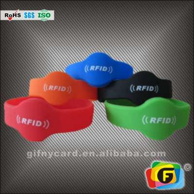 China manufacturer logo printed rfid silicon wristband